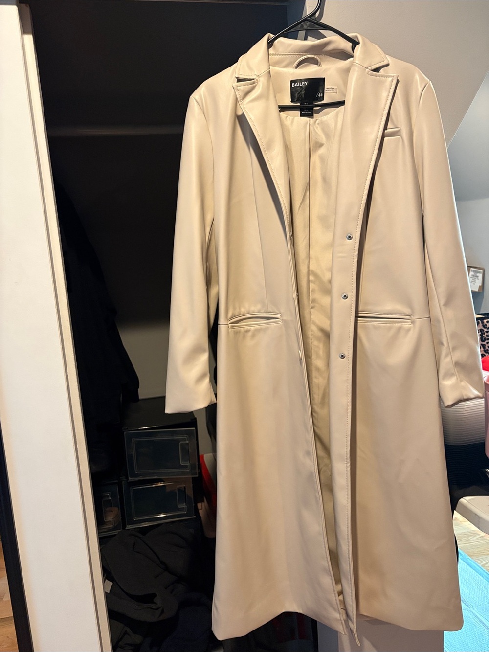 Bailey 44 Cream Men's Trench Coat